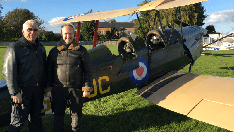 tiger moth, tiger moth flight experience, flight experience, father's day gift, anniversary gift, hot air balloon flight, RAFBF, RAF Benevolent Fund