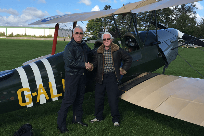 tiger moth, tiger moth flight experience, flight experience, father's day gift, anniversary gift, hot air balloon flight, RAFBF, RAF Benevolent Fund