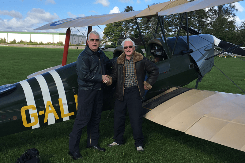Tiger-Moth-Experience-Yorkshire-Peter-Gregg tiger moth, tiger moth flight experience, flight experience, father's day gift, anniversary gift, hot air balloon flight, RAFBF, RAF Benevolent Fund