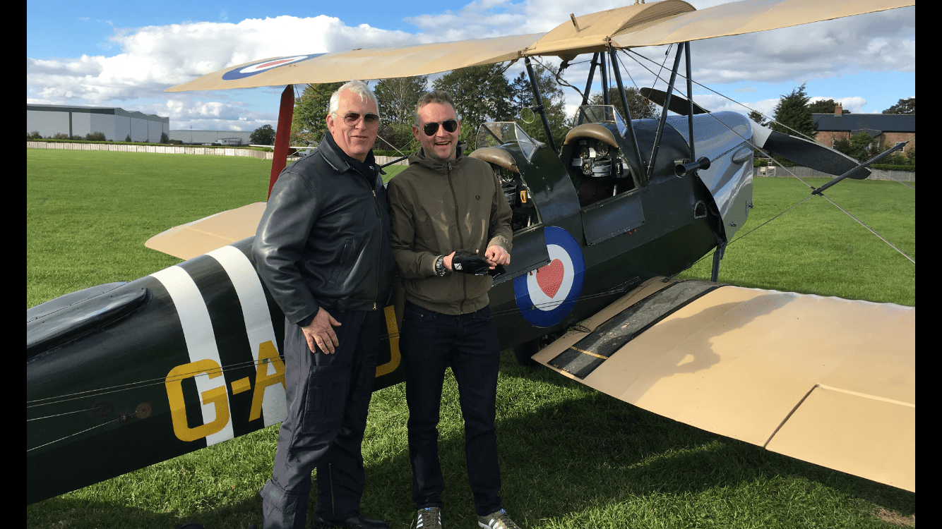 tiger moth, tiger moth flight experience, flight experience, father's day gift, anniversary gift, hot air balloon flight, RAFBF, RAF Benevolent Fund